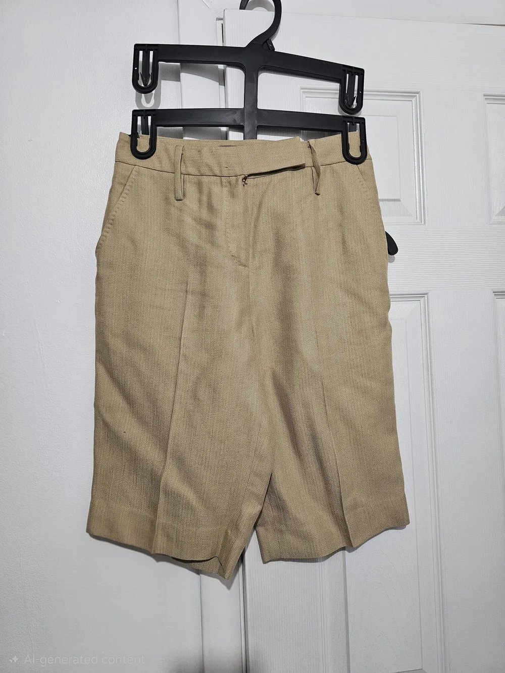 Women's Tan Suit Jacket & Shorts Set